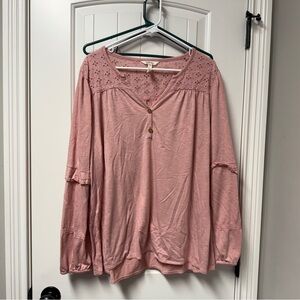 Matilda Jane Pink Balloon Sleeve Blouse